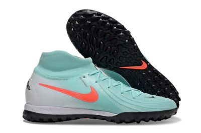 Unisex Nike Phantom Luna Elite TF Artificial Turf High-Tops Football Shoes - Jade/Red/White