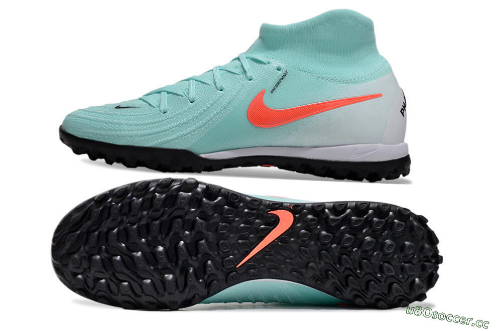 Unisex Nike Phantom Luna Elite TF Artificial Turf High-Tops Football Shoes - Jade/Red/White 1