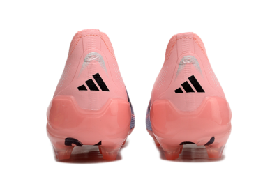 Unisex Adidas Predator Laceless Elite 25 FG Firm Ground Low-Tops Football Boots - Pink/Blue/Black