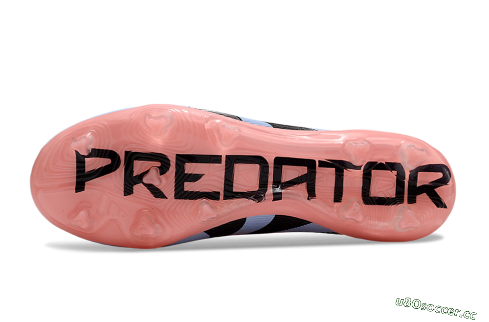 Unisex Adidas Predator Laceless Elite 25 FG Firm Ground Low-Tops Football Boots - Pink/Blue/Black 6