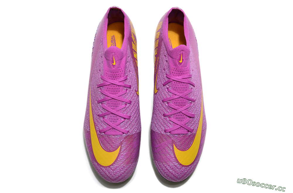 Unisex Nike Air Zoom Mercurial Vapor 16 Elite FG Firm Ground Low-Tops Football Boots - Purple/Yellow/Gold 4
