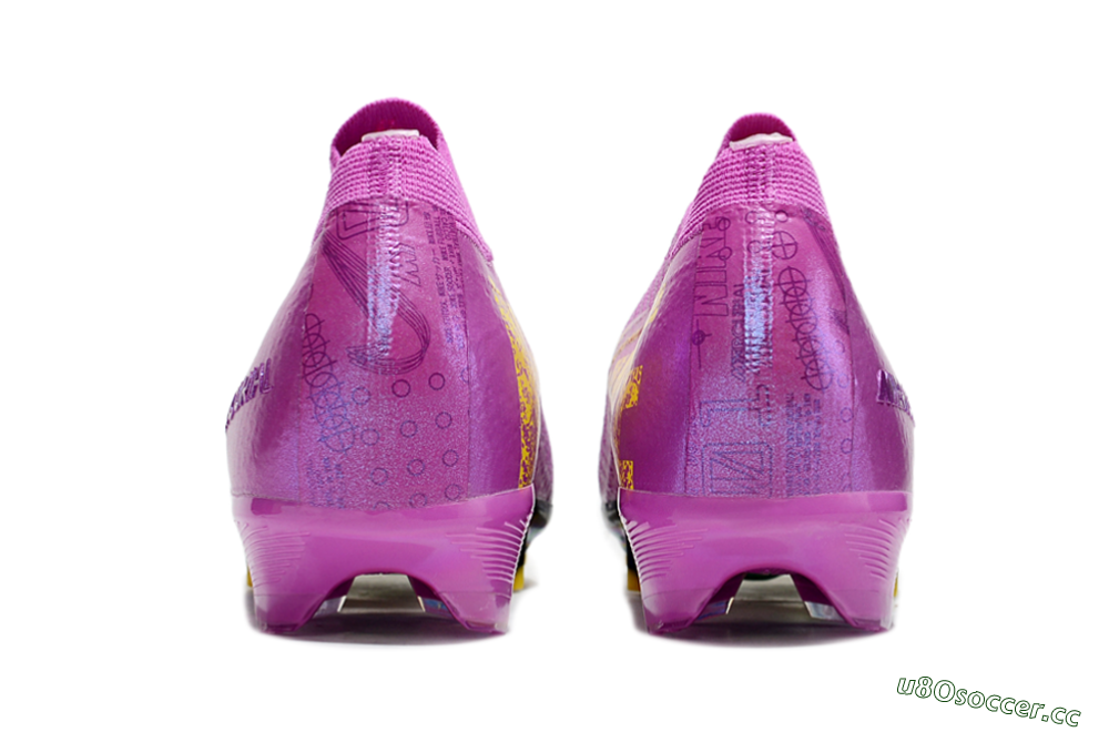 Unisex Nike Air Zoom Mercurial Vapor 16 Elite FG Firm Ground Low-Tops Football Boots - Purple/Yellow/Gold 5