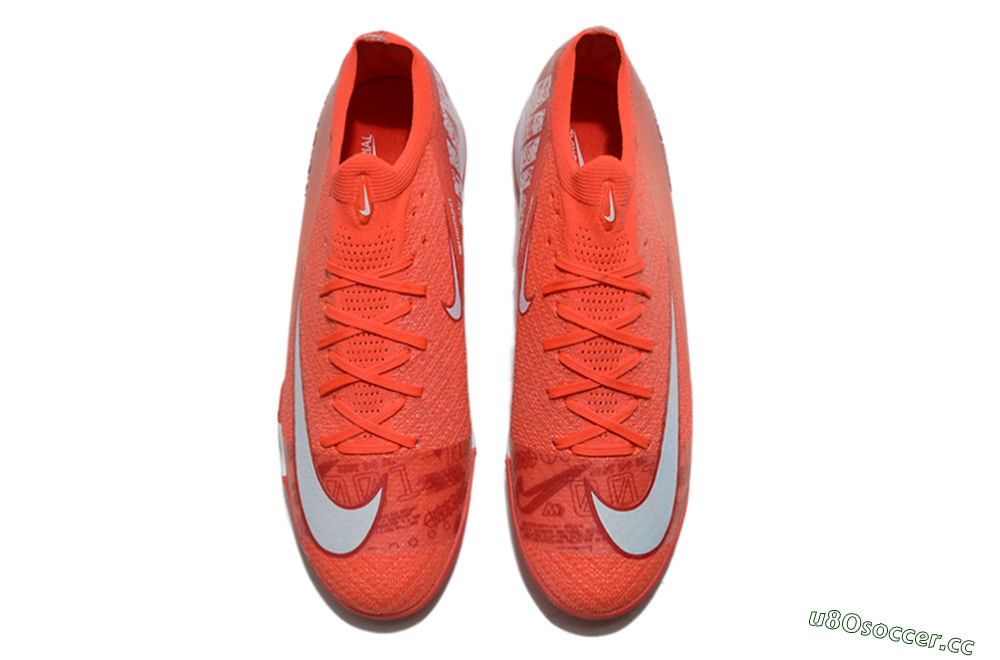Unisex Nike Air Zoom Mercurial Vapor 16 Elite TF Artificial Turf Low-Tops Football Shoes - Red/White 4