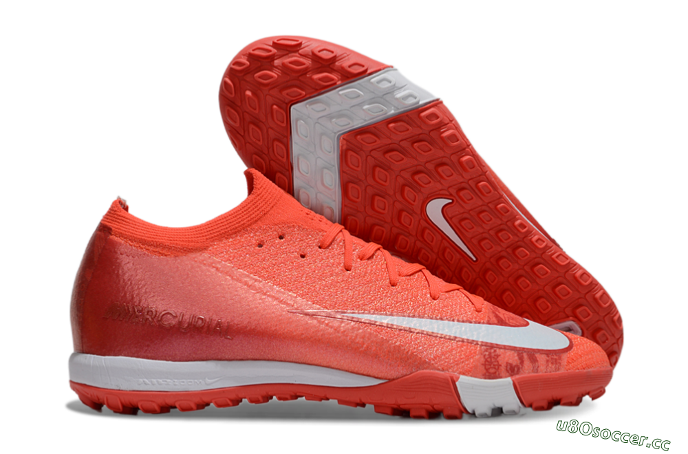 Unisex Nike Air Zoom Mercurial Vapor 16 Elite TF Artificial Turf Low-Tops Football Shoes - Red/White 2