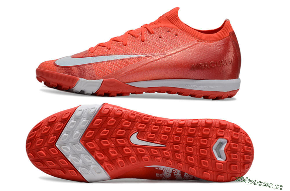 Unisex Nike Air Zoom Mercurial Vapor 16 Elite TF Artificial Turf Low-Tops Football Shoes - Red/White 1