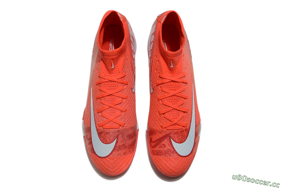 Unisex Nike Air Zoom Mercurial Superfly 10 Elite TF Artificial Turf High-Tops Football Shoes - Red/White 4