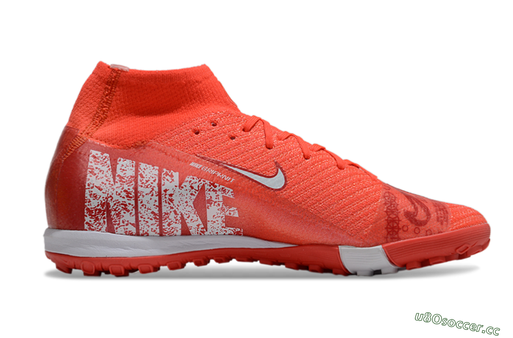 Unisex Nike Air Zoom Mercurial Superfly 10 Elite TF Artificial Turf High-Tops Football Shoes - Red/White 7