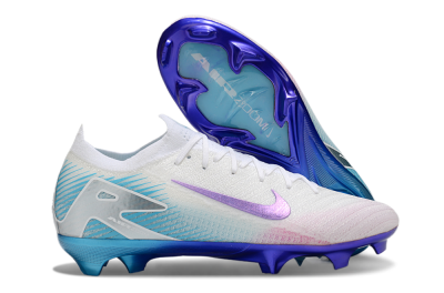 Unisex Nike Air Zoom Mercurial Vapor 16 Elite FG Firm Ground Low-Tops Football Boots - White/Purple/Pink/Jade
