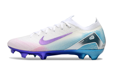Unisex Nike Air Zoom Mercurial Vapor 16 Elite FG Firm Ground Low-Tops Football Boots - White/Purple/Pink/Jade