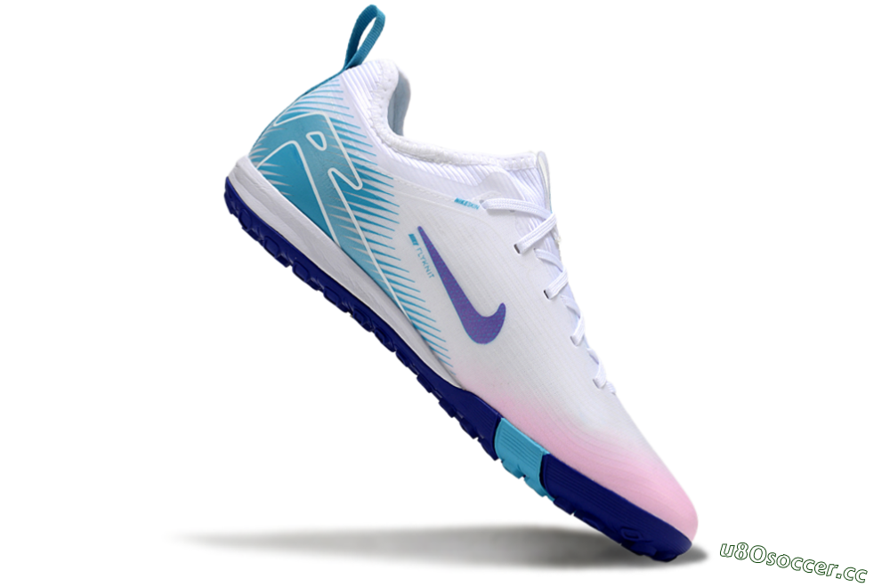 Unisex Nike Air Zoom Mercurial Vapor 16 Pro TF Artificial Turf Low-Tops Football Shoes - White/Purple/Pink/Jade 5