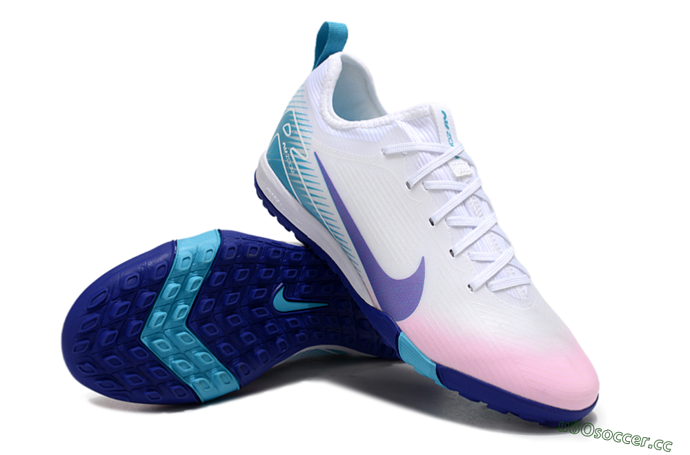 Unisex Nike Air Zoom Mercurial Vapor 16 Pro TF Artificial Turf Low-Tops Football Shoes - White/Purple/Pink/Jade 4