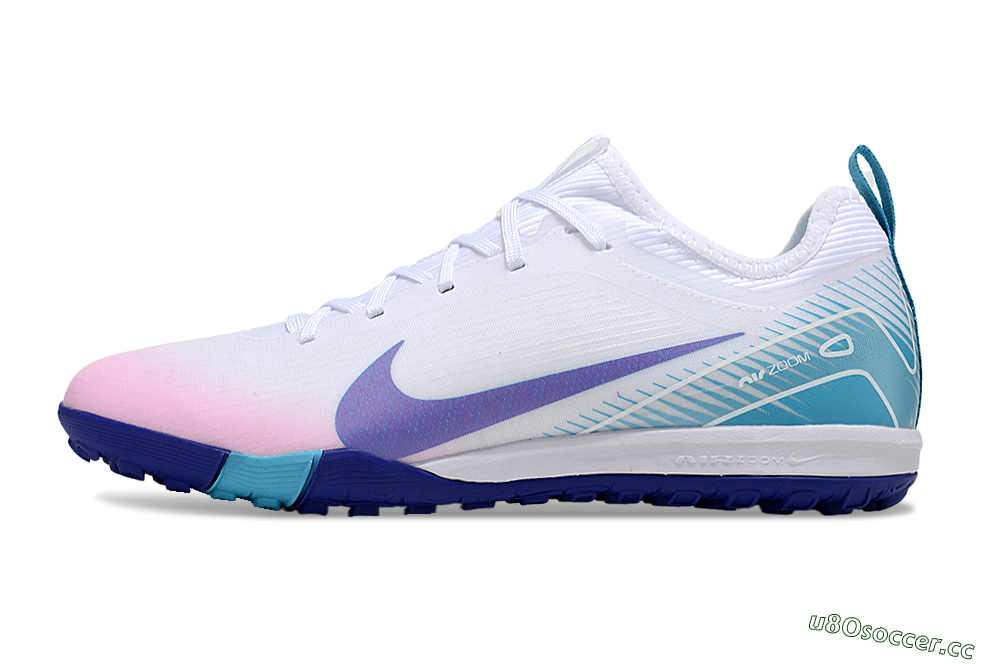 Unisex Nike Air Zoom Mercurial Vapor 16 Pro TF Artificial Turf Low-Tops Football Shoes - White/Purple/Pink/Jade 0