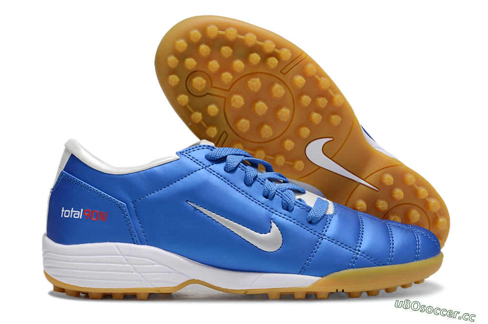 Unisex Nike Total 90 II TF Artificial Turf Low-Tops Football Shoes - Blue/White/Brown 2