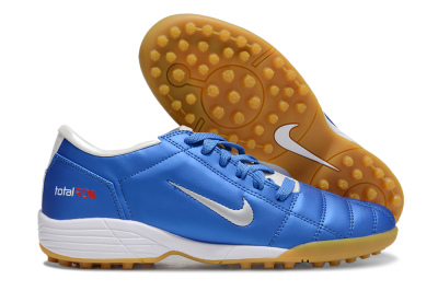 Unisex Nike Total 90 II TF Artificial Turf Low-Tops Football Shoes - Blue/White/Brown