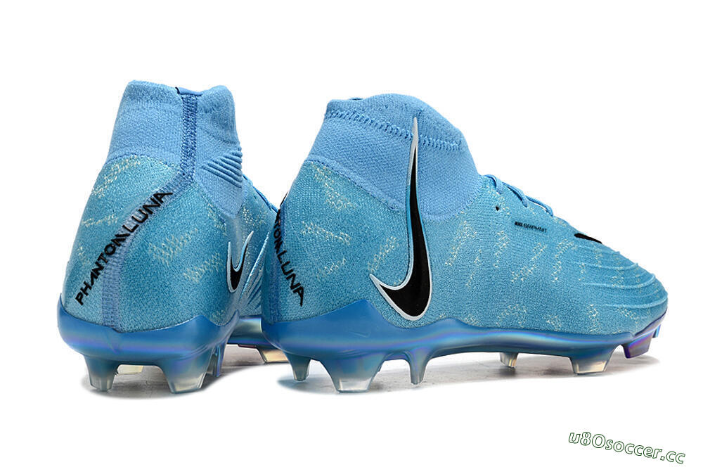 Unisex Nike Phantom Luna Elite FG Firm Ground High-Tops Football Boots - Jade/Black/White 6