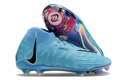 Unisex Nike Phantom Luna Elite FG Firm Ground High-Tops Football Boots - Jade/Black/White