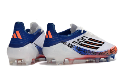 Men's Adidas F50 Elite FG Firm Ground Low-Tops Football Boots - White/Red/Blue