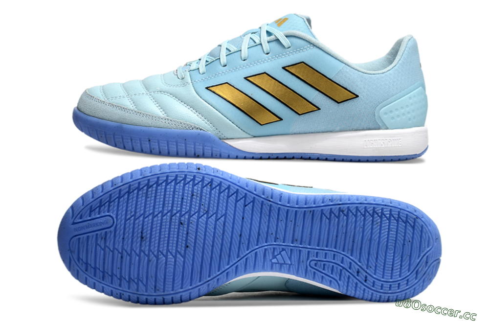 Men's Adidas Top Sala Competition IC Indoor & Futsal Low-Tops Football Shoes - Jade/Gold/Black 1