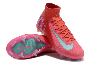 Unisex Nike Air Zoom Mercurial Superfly 10 Elite FG Firm Ground High-Tops Football Boots - Red/Jade/White