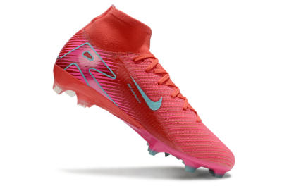Unisex Nike Air Zoom Mercurial Superfly 10 Elite FG Firm Ground High-Tops Football Boots - Red/Jade/White