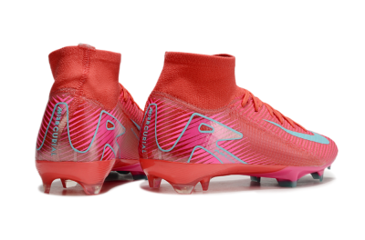Unisex Nike Air Zoom Mercurial Superfly 10 Elite FG Firm Ground High-Tops Football Boots - Red/Jade/White