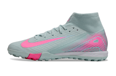 Men's Nike Air Zoom Mercurial Superfly 10 Elite TF Artificial Turf High-Tops Football Shoes - Jade/Pink/White