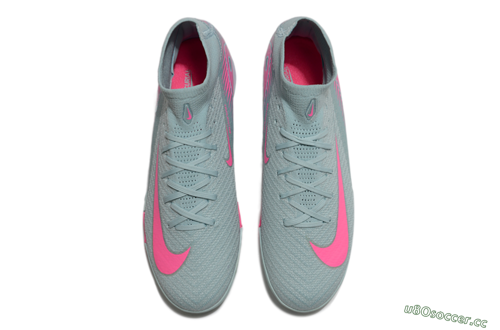 Men's Nike Air Zoom Mercurial Superfly 10 Elite TF Artificial Turf High-Tops Football Shoes - Jade/Pink/White 3