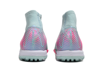 Men's Nike Air Zoom Mercurial Superfly 10 Elite TF Artificial Turf High-Tops Football Shoes - Jade/Pink/White