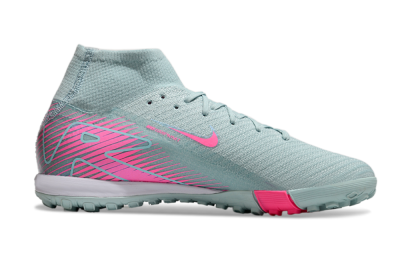 Men's Nike Air Zoom Mercurial Superfly 10 Elite TF Artificial Turf High-Tops Football Shoes - Jade/Pink/White