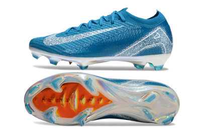 Unisex Nike Air Zoom Mercurial Vapor 16 Elite FG Firm Ground Low-Tops Football Boots - Blue/White/Gold