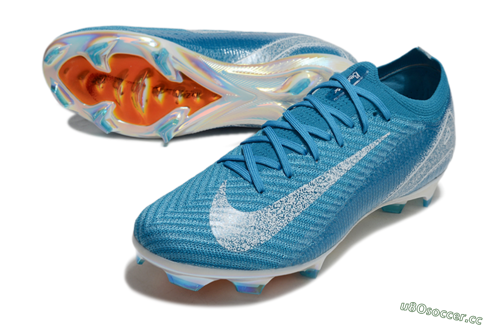 Unisex Nike Air Zoom Mercurial Vapor 16 Elite FG Firm Ground Low-Tops Football Boots - Blue/White/Gold 3
