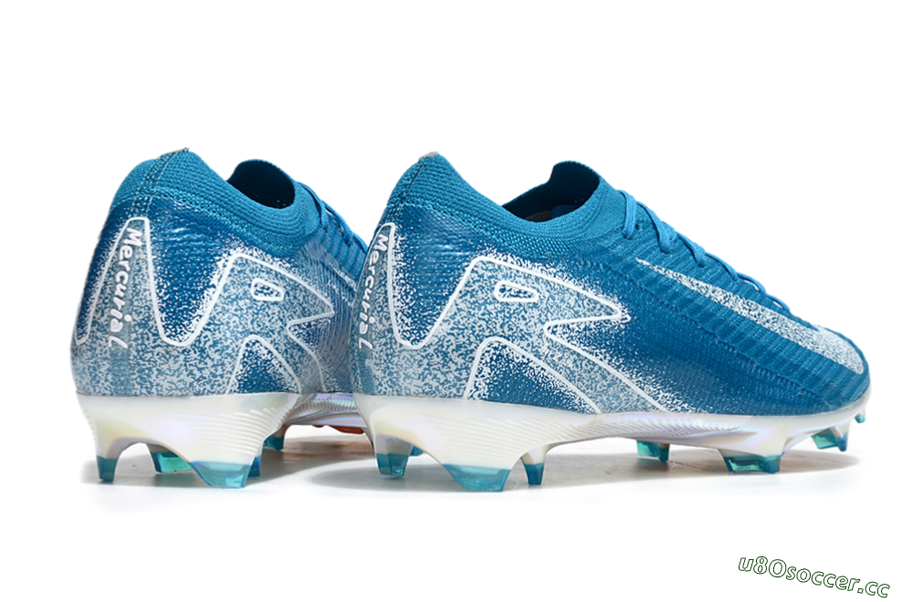 Unisex Nike Air Zoom Mercurial Vapor 16 Elite FG Firm Ground Low-Tops Football Boots - Blue/White/Gold 6