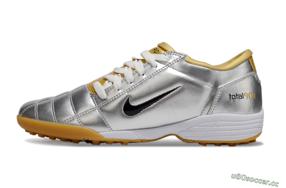 Unisex Nike Total 90 II TF Artificial Turf Low-Tops Football Shoes - Silver/Black/White 0