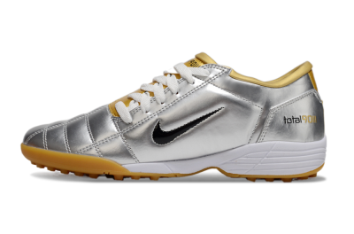 Unisex Nike Total 90 II TF Artificial Turf Low-Tops Football Shoes - Silver/Black/White