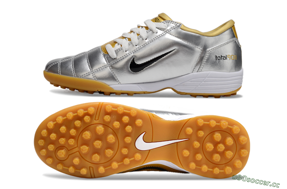Unisex Nike Total 90 II TF Artificial Turf Low-Tops Football Shoes - Silver/Black/White 1