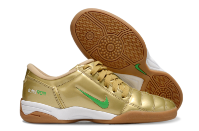 Men's Nike Total 90 II IC Indoor & Futsal Low-Tops Football Shoes - Gold/Green/White