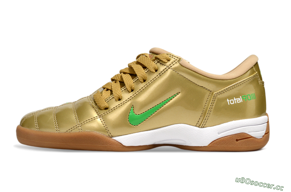 Men's Nike Total 90 II IC Indoor & Futsal Low-Tops Football Shoes - Gold/Green/White 0