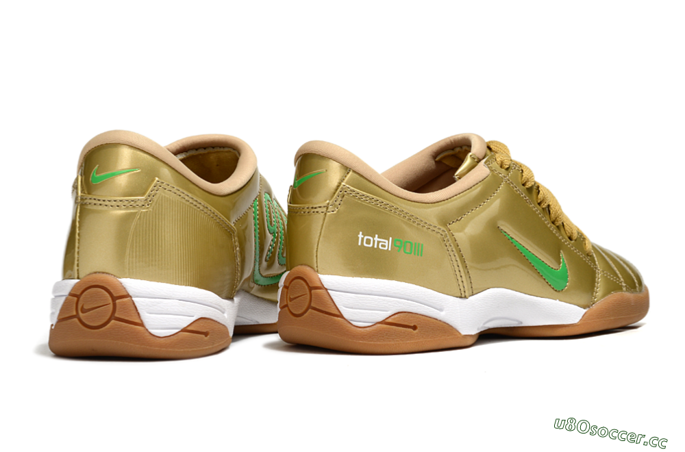 Men's Nike Total 90 II IC Indoor & Futsal Low-Tops Football Shoes - Gold/Green/White 6