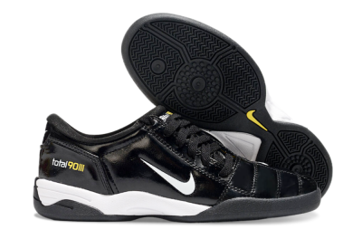 Men's Nike Total 90 II IC Indoor & Futsal Low-Tops Football Shoes - Black/White/Yellow