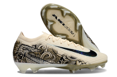Men's Nike Air Zoom Mercurial Vapor 16 Elite FG Firm Ground Low-Tops Football Boots - Beige/Black/White