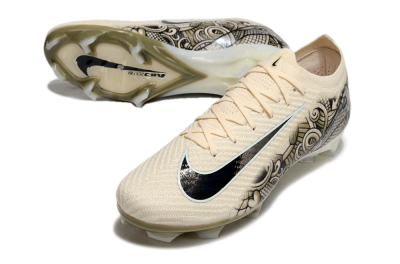Men's Nike Air Zoom Mercurial Vapor 16 Elite FG Firm Ground Low-Tops Football Boots - Beige/Black/White