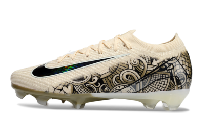 Men's Nike Air Zoom Mercurial Vapor 16 Elite FG Firm Ground Low-Tops Football Boots - Beige/Black/White