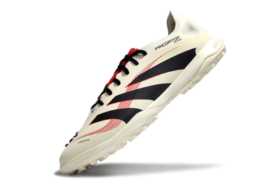 Men's Adidas Predator Elite 25 TF Artificial Turf Low-Tops Football Shoes - Beige/Black/Red