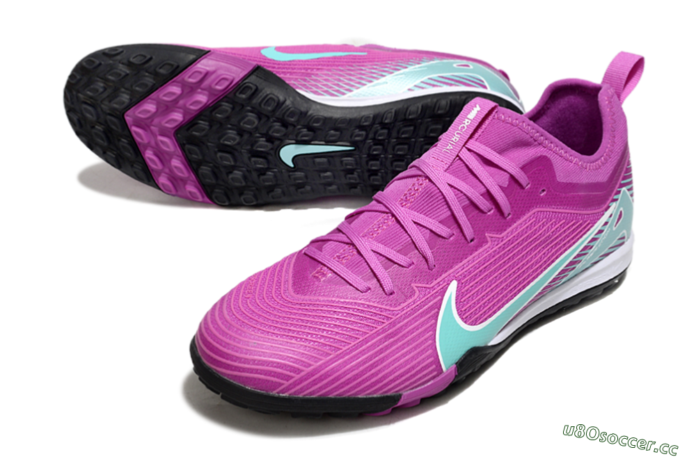 Unisex Nike Air Zoom Mercurial Vapor 16 Pro TF Artificial Turf Low-Tops Football Shoes - Purple/Jade/White 3