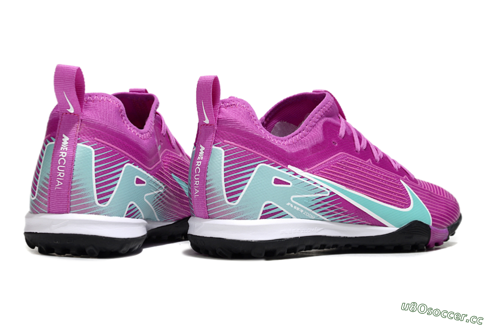 Unisex Nike Air Zoom Mercurial Vapor 16 Pro TF Artificial Turf Low-Tops Football Shoes - Purple/Jade/White 6