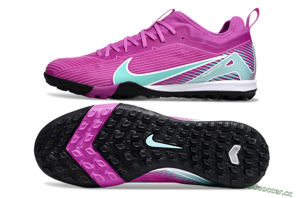 Unisex Nike Air Zoom Mercurial Vapor 16 Pro TF Artificial Turf Low-Tops Football Shoes - Purple/Jade/White 1