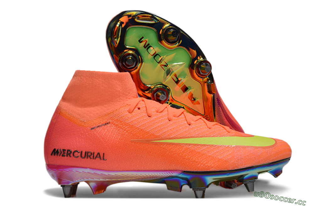 Men's Nike Air Zoom Mercurial Superfly 10 Elite SG Soft Ground High-Tops Football Boots - Red/Yellow/Black 2