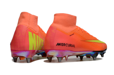 Men's Nike Air Zoom Mercurial Superfly 10 Elite SG Soft Ground High-Tops Football Boots - Red/Yellow/Black