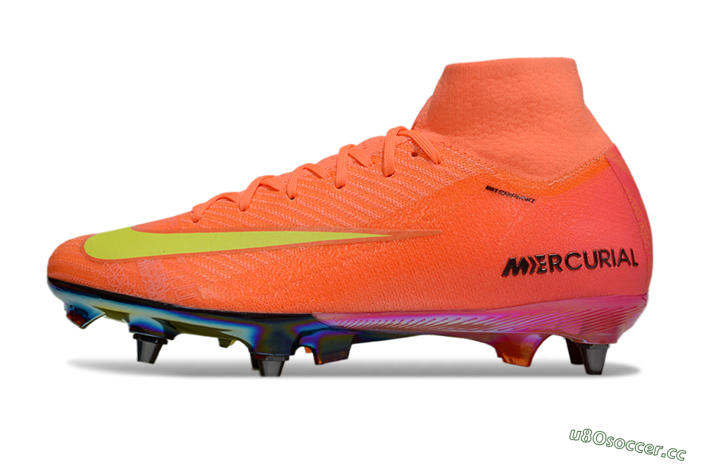 Men's Nike Air Zoom Mercurial Superfly 10 Elite SG Soft Ground High-Tops Football Boots - Red/Yellow/Black 0
