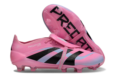 Men's Adidas Predator Elite 25 Foldover Tongue FG Firm Ground Low-Tops Football Boots - Pink/Black/Jade
